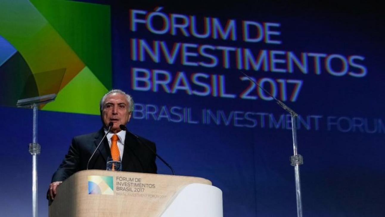 Presidente Michel Temer (PMDB) participa da abertura do Fórum de Investimentos
