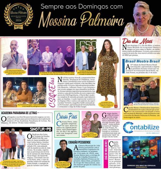 Coluna Messina Palmeira destaca eventos sociais e homenagens especiais em João Pessoa