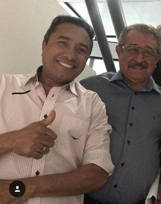 Apresentador Samuka Duarte e o Senador José Maranhão