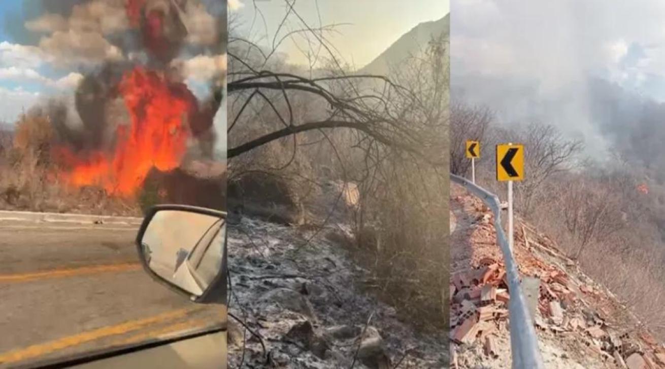 Incêndio atinge Parque Nacional da Serra do Teixeira e coloca bombeiros em situação de risco