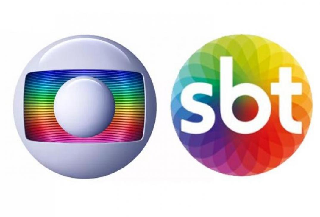 Logomarcas da Globo e SBT